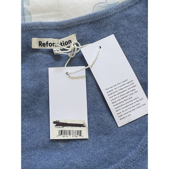 Reformation Blue Button-Up Cardigan - Picture 8 of 9